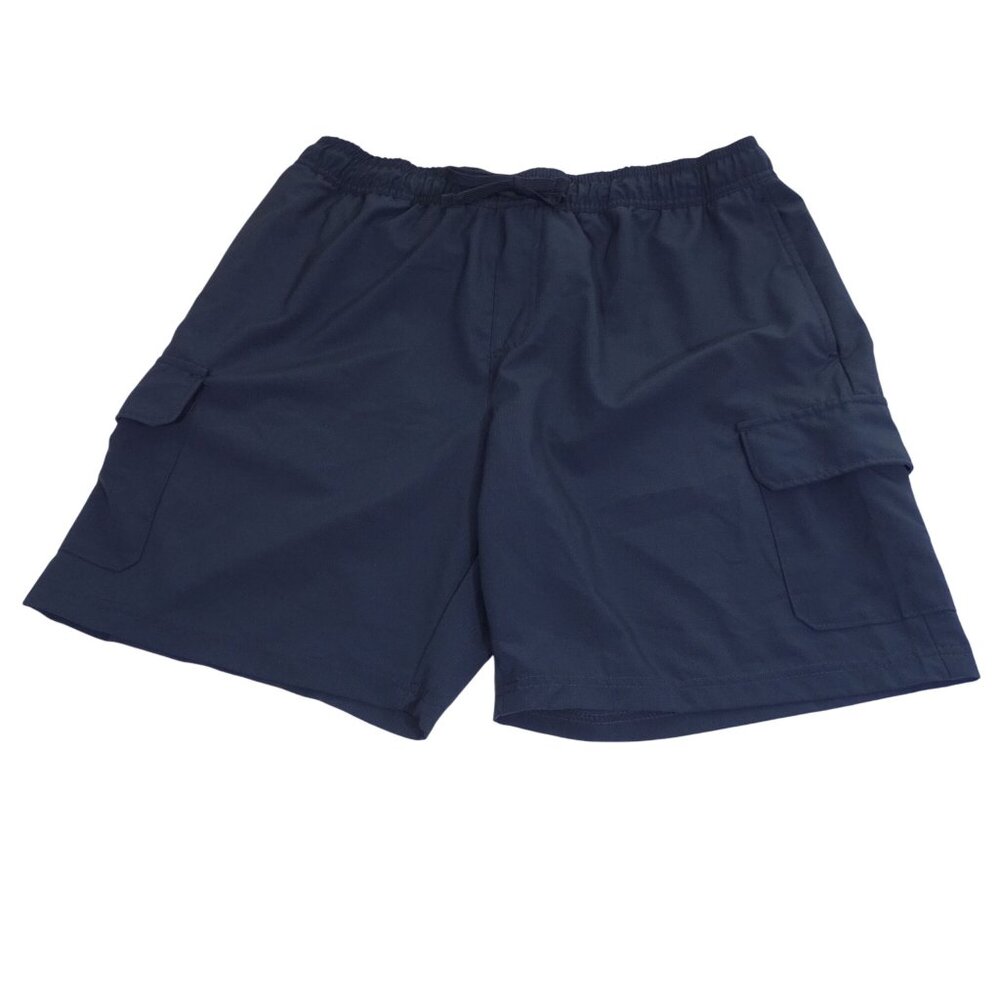 Avalanche Mens Navy Blue Elastic Waist Cargo Shorts Size L Lightweight Outdoors
